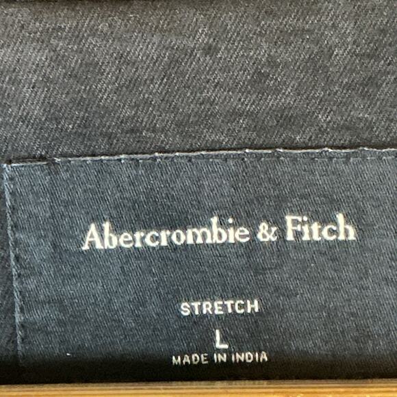 Abercrombie & Fitch Men’s Stretch Blazer Suit Jacket Black Single Breasted Large - Picture 7 of 15